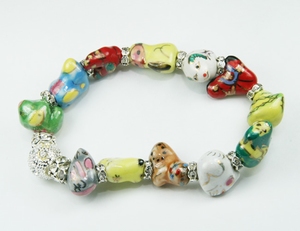 Bracelet 12 Signes Zodiaque Chinois Peints Main Multcolor