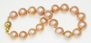 Bracelet de Perles de Culture Eau Douce Pêche AA+ 9mm