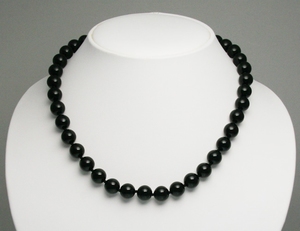 Collier Onyx Pierre Semi Précieuse Ronde 10mm