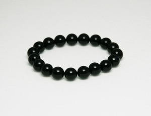 Bracelet Onyx Pierre Semi Précieuse Ronde 10mm