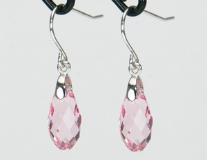 Boucles d`Oreilles Goutte SWAROVSKI 13mm LR Dormeuses Ag 925