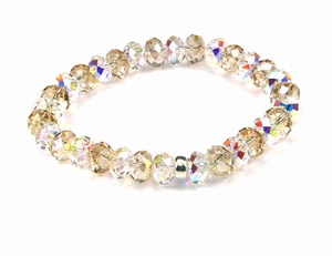 Bracelet Cristaux Swarovski AB & GSH et Argent 925