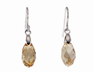 Boucles d`Oreilles Goutte SWAROVSKI 13mm GS Dormeuses Ag 925