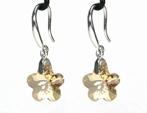 Boucles d`Oreilles Dormeuses Fleur 11mm Swarovski GS Ag 925