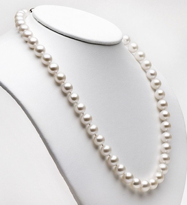 Collier de Perles de Culture Eau Douce Blanc 10mm AAA