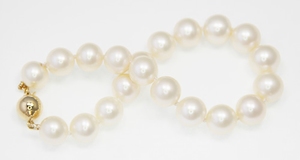 Bracelet de Perles de Culture Eau Douce Blanc AAA 8.5-9.5mm