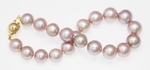 Bracelet de Perles de Culture Eau Douce Lavande AA+ 9mm