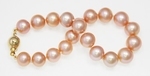 Bracelet de Perles de Culture Eau Douce Rose AA+ 9mm
