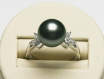 Bague Perle de Tahiti 10-11mm Or18ct T56 Qualité Perle AAA