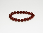 Bracelet Corail Rouge Poli Perles Rondes 10mm