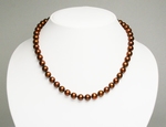 Collier de Perles de Culture Eau Douce Chocolat 8.5mm AA+