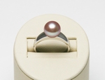 Bague Perle de Culture Eau Douce 9-9.5mm Lavande Qualité AAA