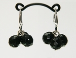 Boucles d`Oreilles Onyx Dormeuses Facetté 8-9mm H