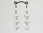 Boucles d`Oreilles Cristal de Roche Dormeuses Facettées 10mm