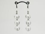 Boucles d`Oreilles Cristal de Roche Dormeuses Facettées 10mm