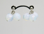 Boucles d`Oreilles Pierre de Lune Clous Facettés 9-10mm