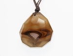 Pendentif Agate 40x40mm Pierre Naturelle sur Cordon