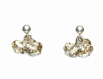 Boucles d`Oreilles Clous 3 Cristaux Swarovski GSHA Ag 925