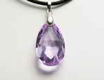 Pendentif Cristal SWAROVSKI Goutte 35mm Violet Argent 925