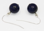 Boucles d`Oreilles Lapis Lazuli Dormeuses 10mm Argent 925