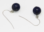 Boucles d`Oreilles Lapis Lazuli Dormeuses 8-9mm Argent 925