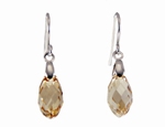 Boucles d`Oreilles Goutte SWAROVSKI 13mm GS Dormeuses Ag 925