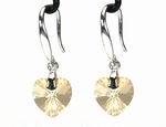 Boucles d`Oreilles Coeur SWAROVSKI 10mm GS Dormeuses Ag 925