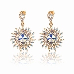 Boucles d`Oreilles Cristaux SWAROVSKI Soleil AB PlaqOr