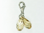 Charm Cristal SWAROVSKI Briolettes GSHA 2.5cm Argent 925