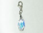 Charm Cristal SWAROVSKI Briolette AB 3cm Argent 925