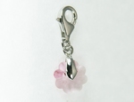 Charm Cristal SWAROVSKI Fleur Light Rose 2.5cm Argent 925