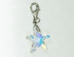 Charm Cristal SWAROVSKI Etoile de Mer AB 3cm Argent 925