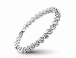 Bracelet Cristaux Swarovski Cristal Clair, Rhodium