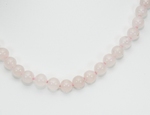 Collier Quartz Rose Pierre Semi Précieuse Ronde 8-9mm