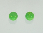 Boucles d`Oreilles Turquoise Verte 10mm Clous Argent 925