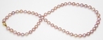 Collier de Perles de Culture Eau Douce Lavande 7.5mm AA+