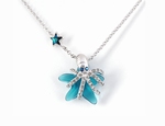 Collier Pendentif Cristaux SWAROVSKI Sea Treasure, Rhodium