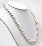 Collier de Perles de Culture Eau Douce Blanc 9mm AAA